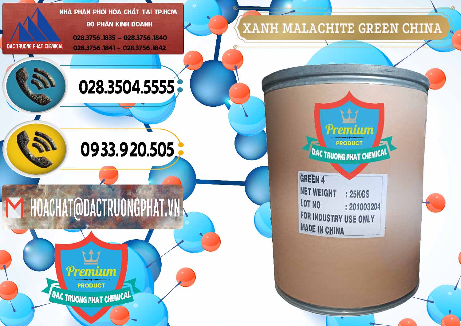 Chuyên bán và cung ứng Xanh Malachite Green Trung Quốc China - 0325 - Đơn vị chuyên bán ( phân phối ) hóa chất tại TP.HCM - hoachatdetnhuom.vn