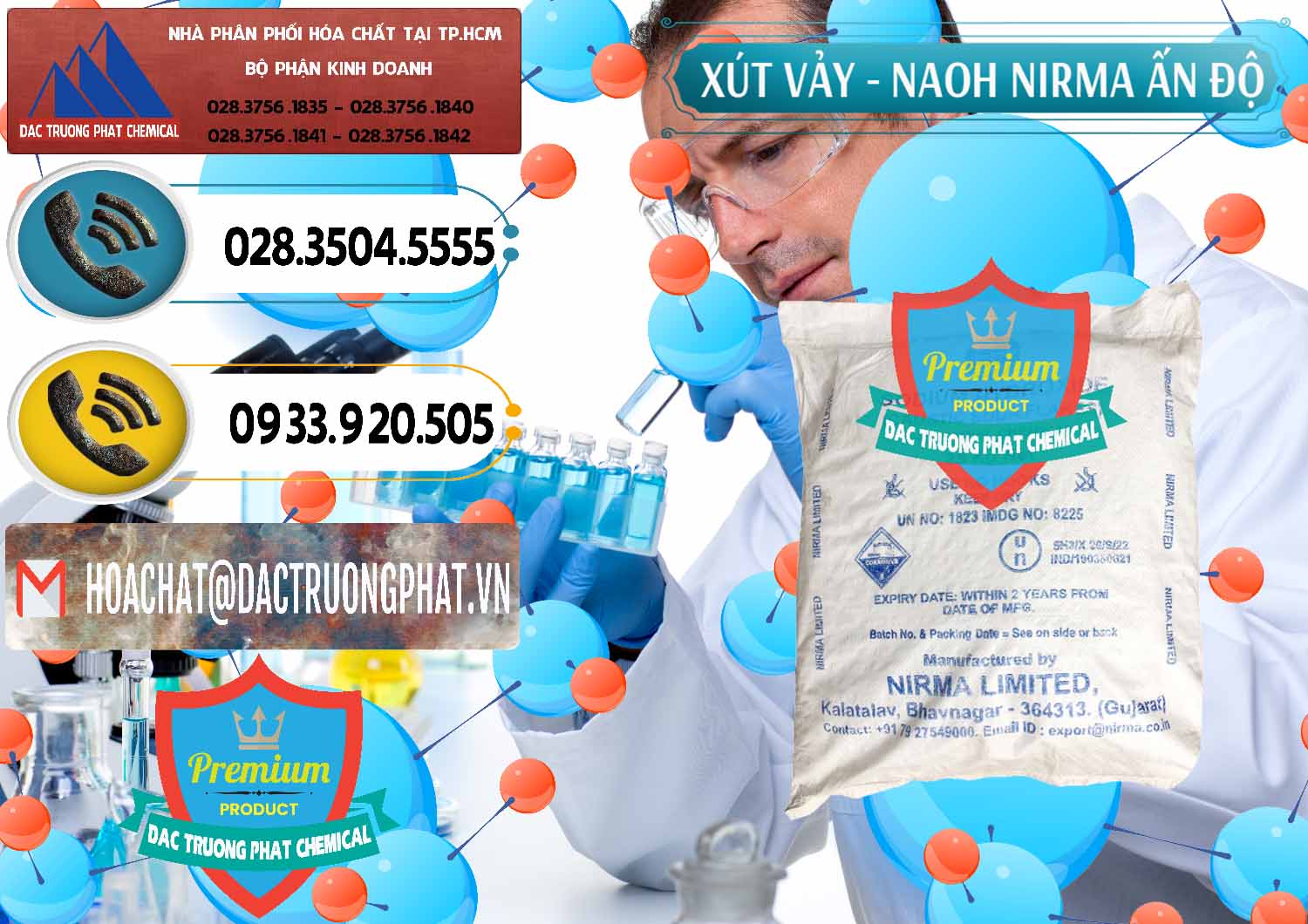 Nơi chuyên nhập khẩu - bán Xút Vảy - NaOH Vảy Nirma Ấn Độ India - 0371 - Đơn vị cung ứng _ phân phối hóa chất tại TP.HCM - hoachatdetnhuom.vn