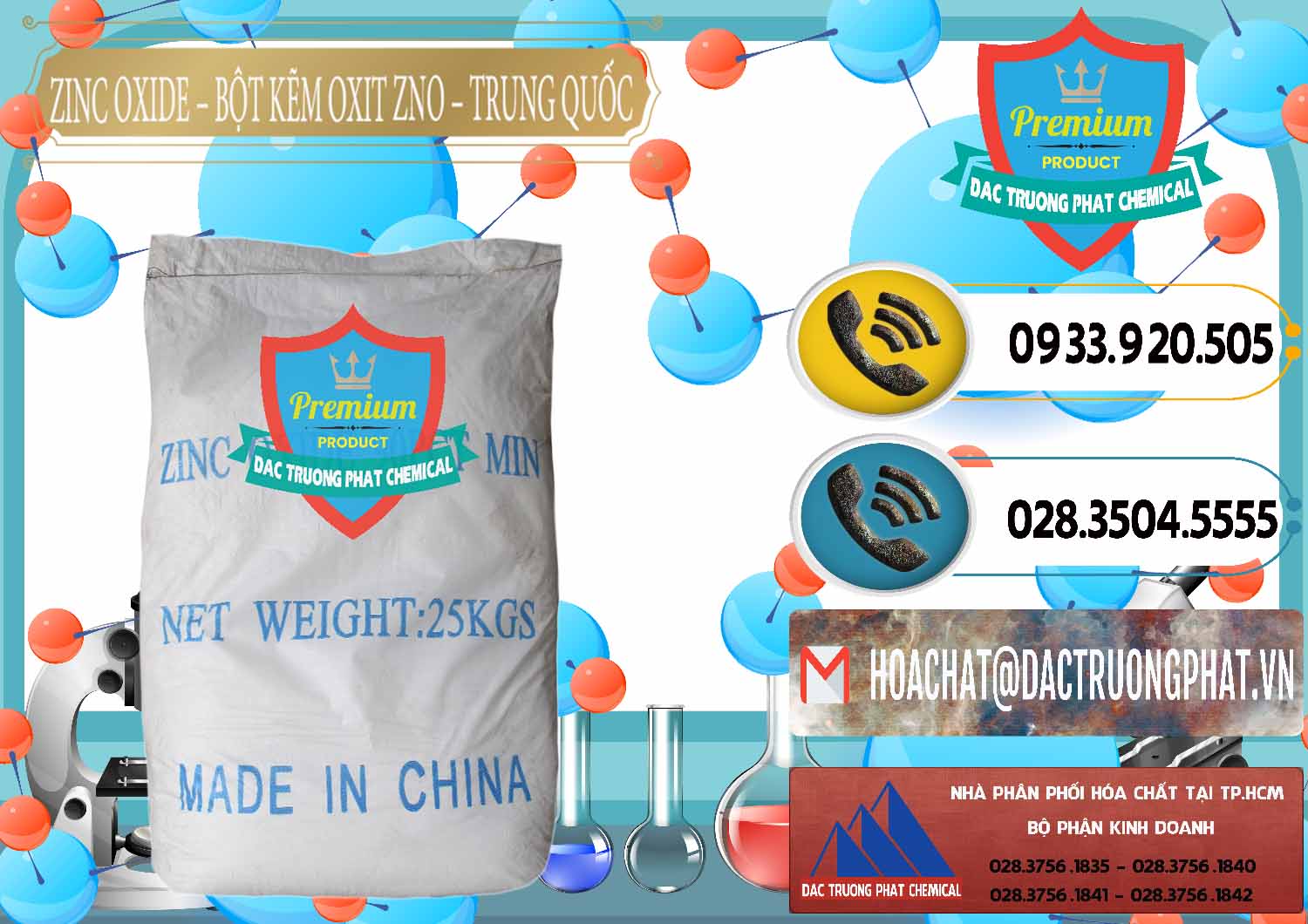 Cty kinh doanh ( bán ) Zinc Oxide - Bột Kẽm Oxit ZNO Trung Quốc China - 0182 - Chuyên cung cấp - nhập khẩu hóa chất tại TP.HCM - hoachatdetnhuom.vn