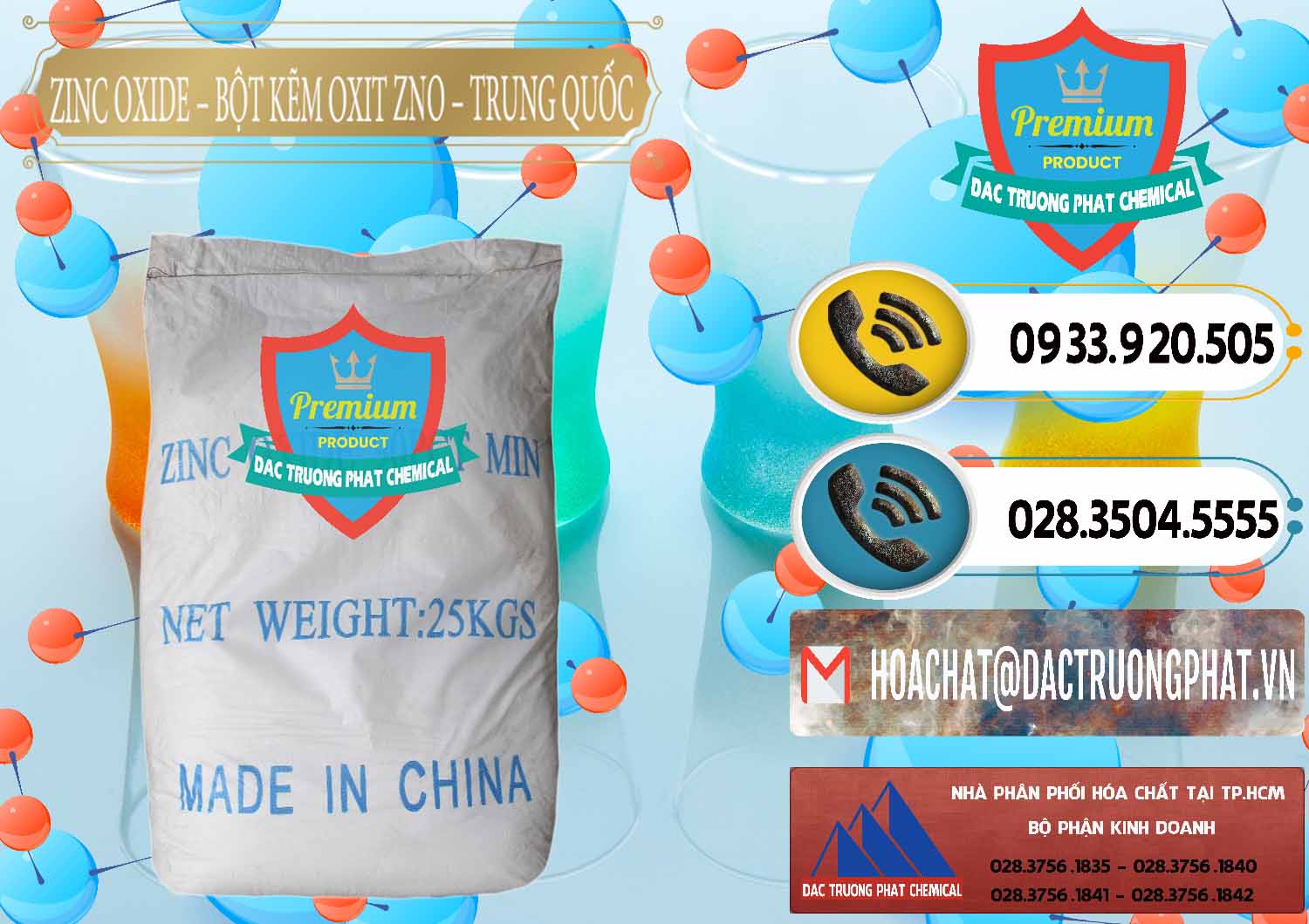 Nơi bán ( cung cấp ) Zinc Oxide - Bột Kẽm Oxit ZNO Trung Quốc China - 0182 - Cty nhập khẩu _ phân phối hóa chất tại TP.HCM - hoachatdetnhuom.vn