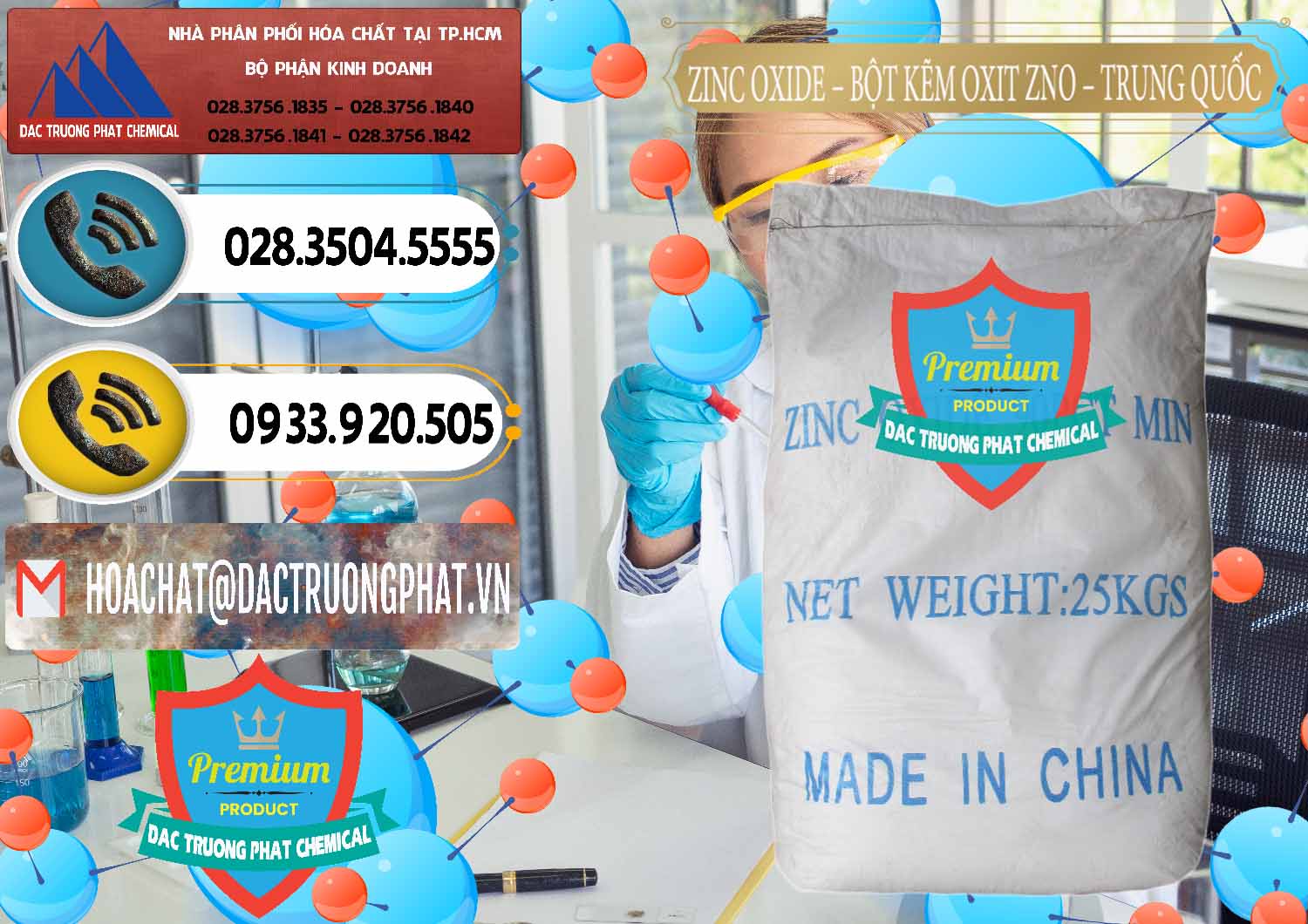 Cty cung cấp ( bán ) Zinc Oxide - Bột Kẽm Oxit ZNO Trung Quốc China - 0182 - Chuyên bán - cung cấp hóa chất tại TP.HCM - hoachatdetnhuom.vn