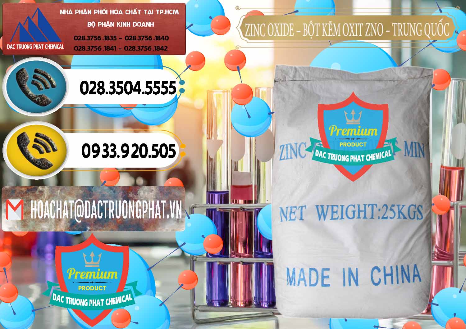 Nơi cung cấp - bán Zinc Oxide - Bột Kẽm Oxit ZNO Trung Quốc China - 0182 - Nơi chuyên bán & cung cấp hóa chất tại TP.HCM - hoachatdetnhuom.vn
