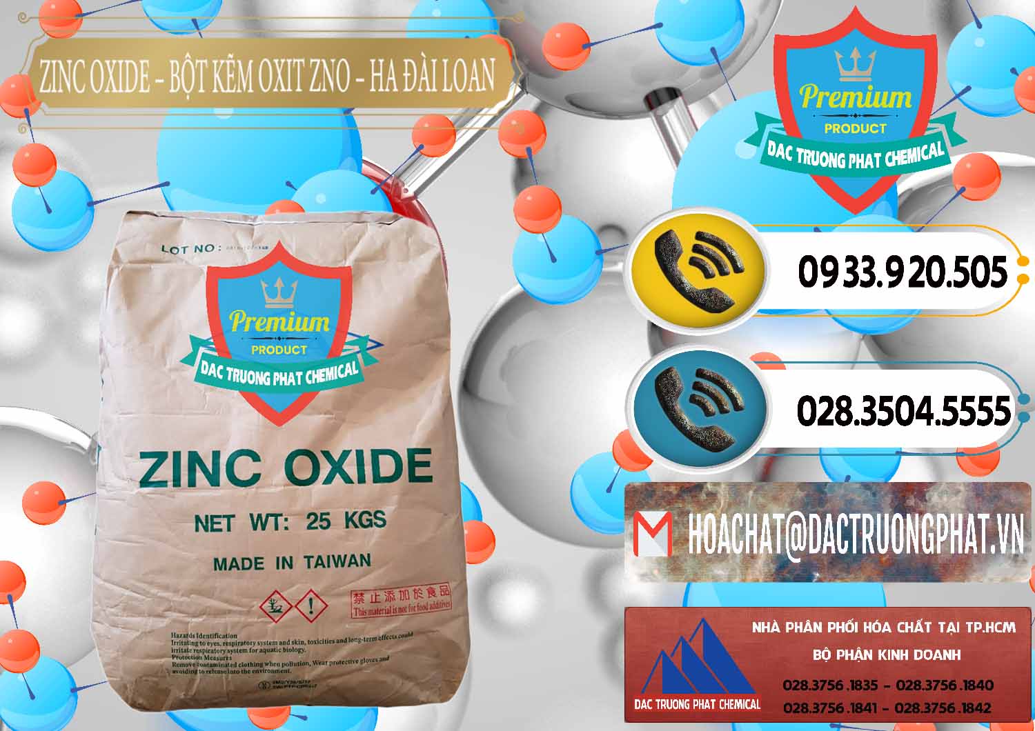 Nhà cung cấp và bán Zinc Oxide - Bột Kẽm Oxit ZNO HA Đài Loan Taiwan - 0180 - Nhà nhập khẩu & cung cấp hóa chất tại TP.HCM - hoachatdetnhuom.vn