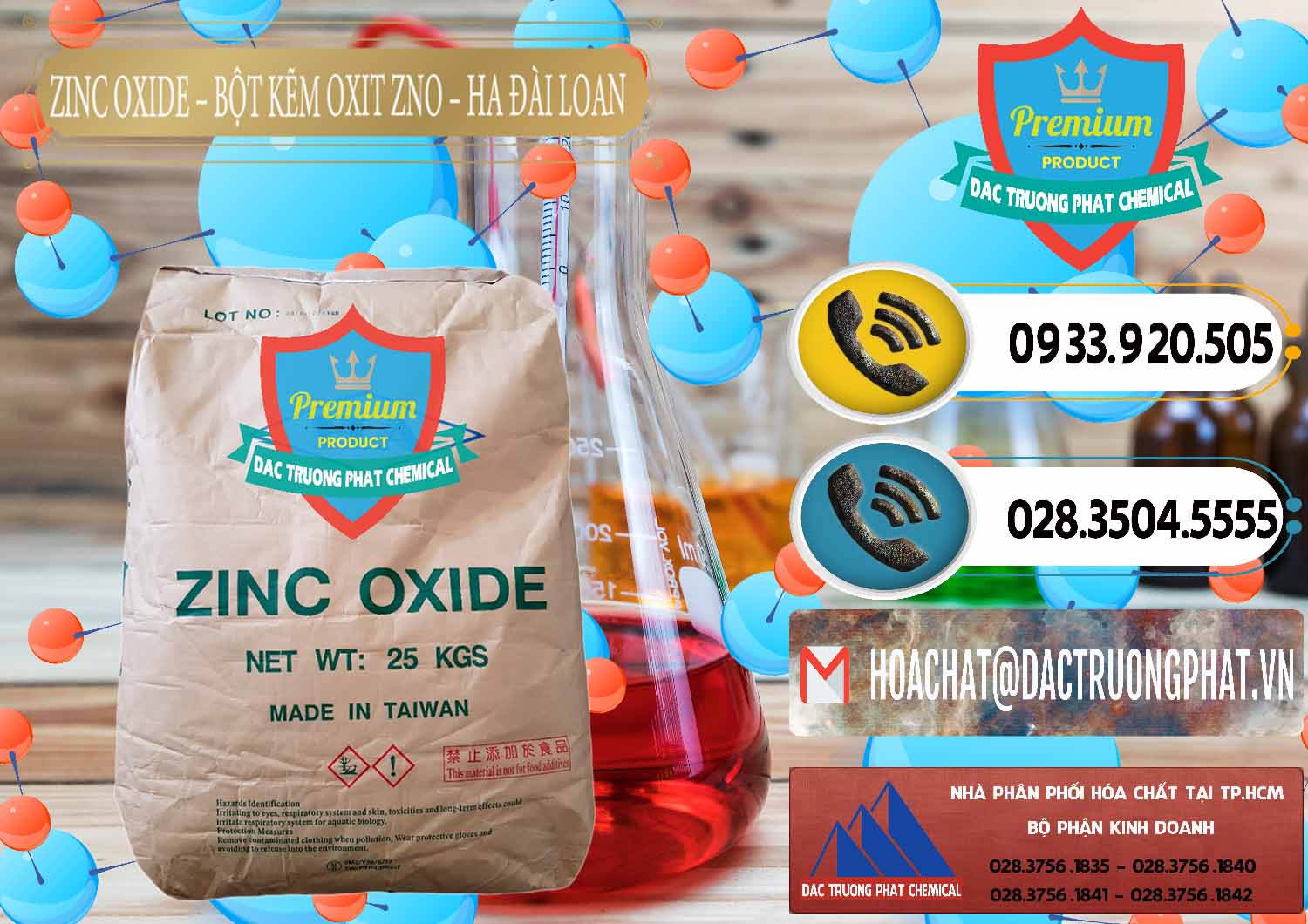 Chuyên kinh doanh ( bán ) Zinc Oxide - Bột Kẽm Oxit ZNO HA Đài Loan Taiwan - 0180 - Chuyên nhập khẩu ( cung cấp ) hóa chất tại TP.HCM - hoachatdetnhuom.vn