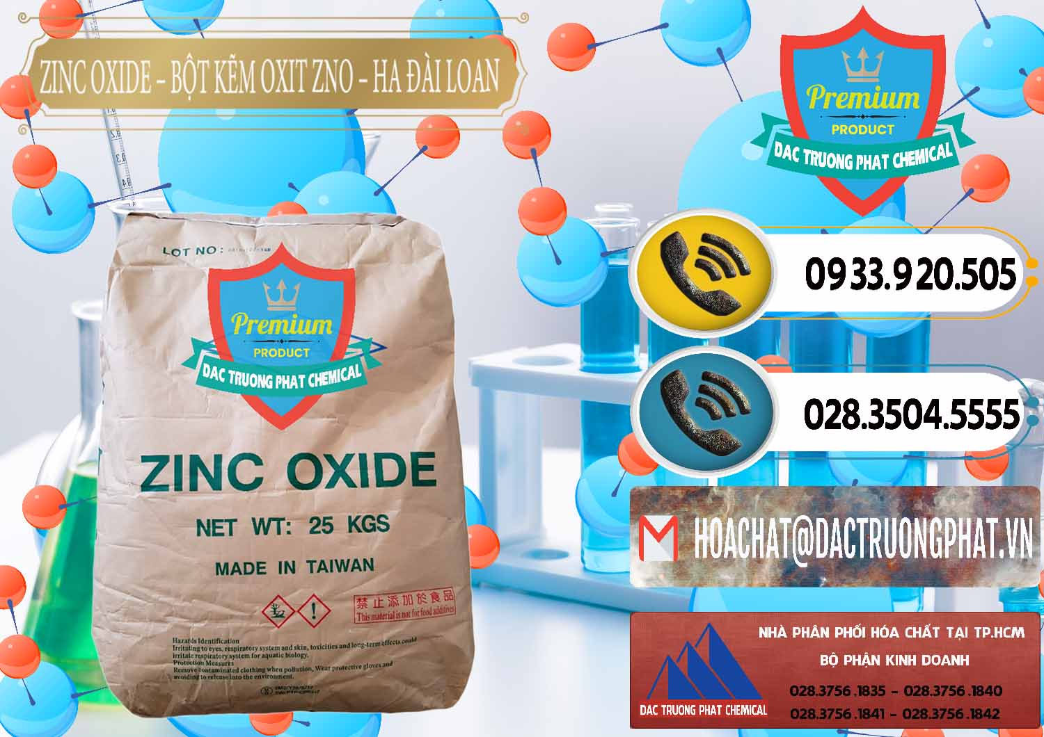 Cty cung ứng _ bán Zinc Oxide - Bột Kẽm Oxit ZNO HA Đài Loan Taiwan - 0180 - Nơi bán _ cung cấp hóa chất tại TP.HCM - hoachatdetnhuom.vn