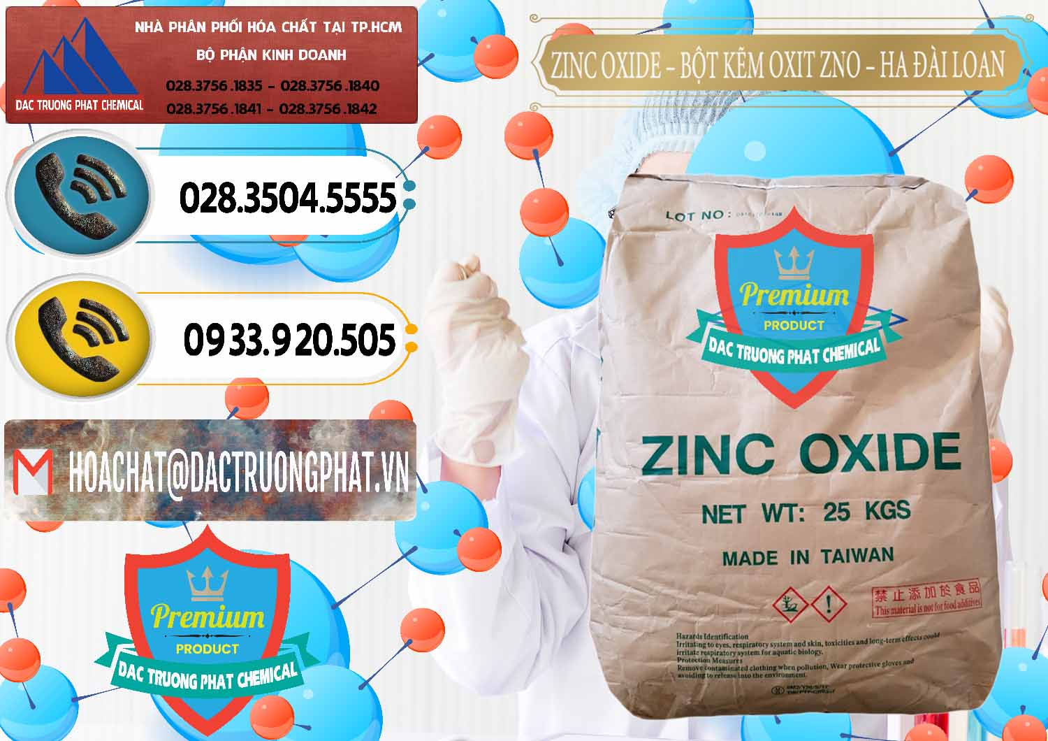 Công ty chuyên bán - cung cấp Zinc Oxide - Bột Kẽm Oxit ZNO HA Đài Loan Taiwan - 0180 - Nhà cung cấp và nhập khẩu hóa chất tại TP.HCM - hoachatdetnhuom.vn