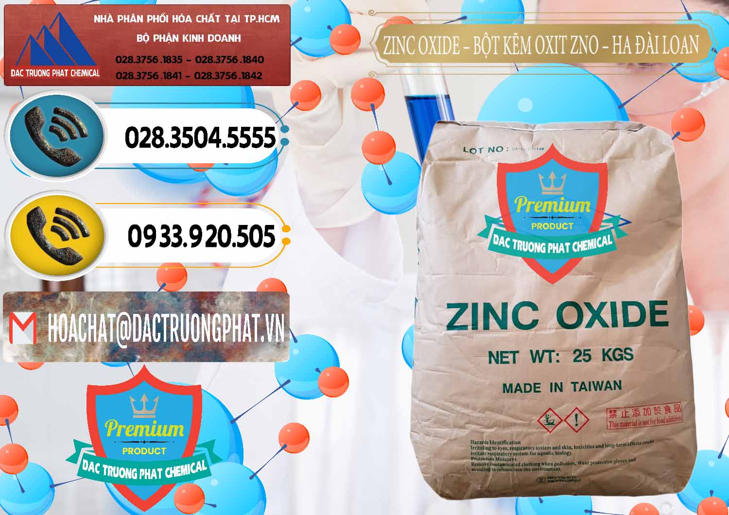Công ty chuyên bán _ cung cấp Zinc Oxide - Bột Kẽm Oxit ZNO HA Đài Loan Taiwan - 0180 - Nhà cung cấp & phân phối hóa chất tại TP.HCM - hoachatdetnhuom.vn