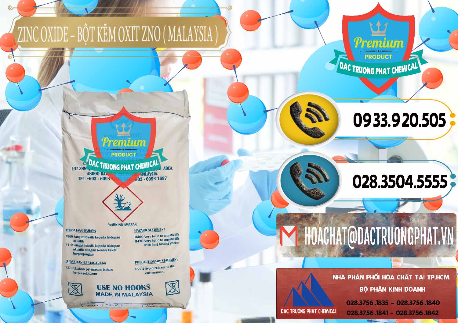 Công ty chuyên bán & phân phối Zinc Oxide - Bột Kẽm Oxit ZNO Malaysia - 0179 - Nơi phân phối và bán hóa chất tại TP.HCM - hoachatdetnhuom.vn