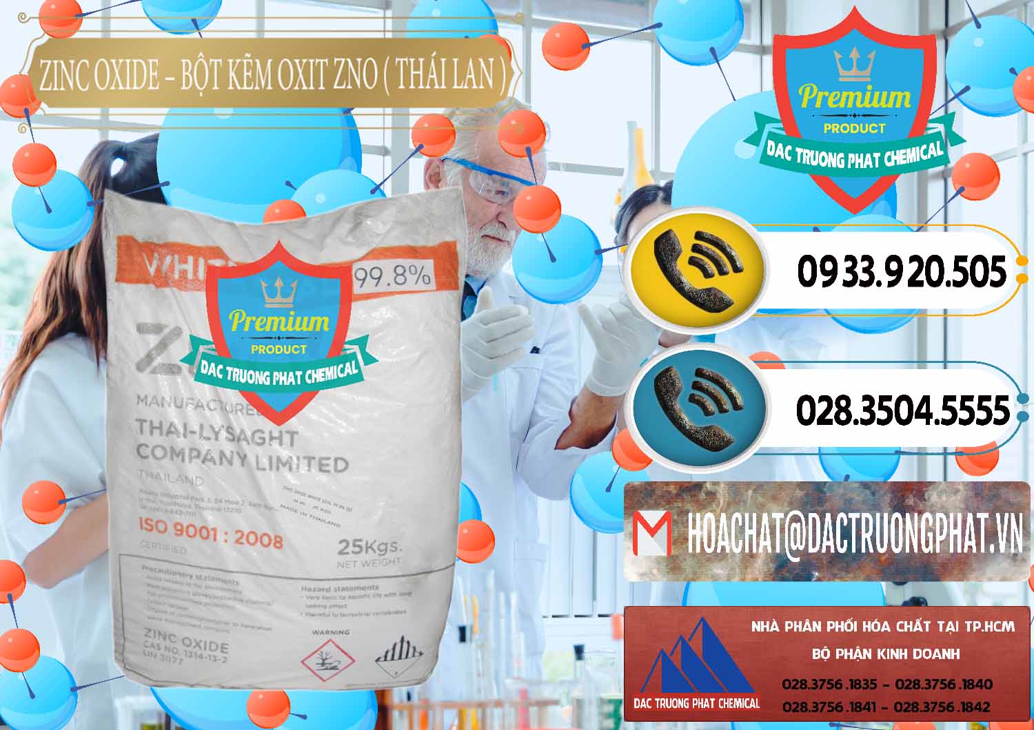 Cty chuyên bán ( phân phối ) Zinc Oxide - Bột Kẽm Oxit ZNO Thái Lan Thailand - 0181 - Nơi chuyên phân phối & kinh doanh hóa chất tại TP.HCM - hoachatdetnhuom.vn