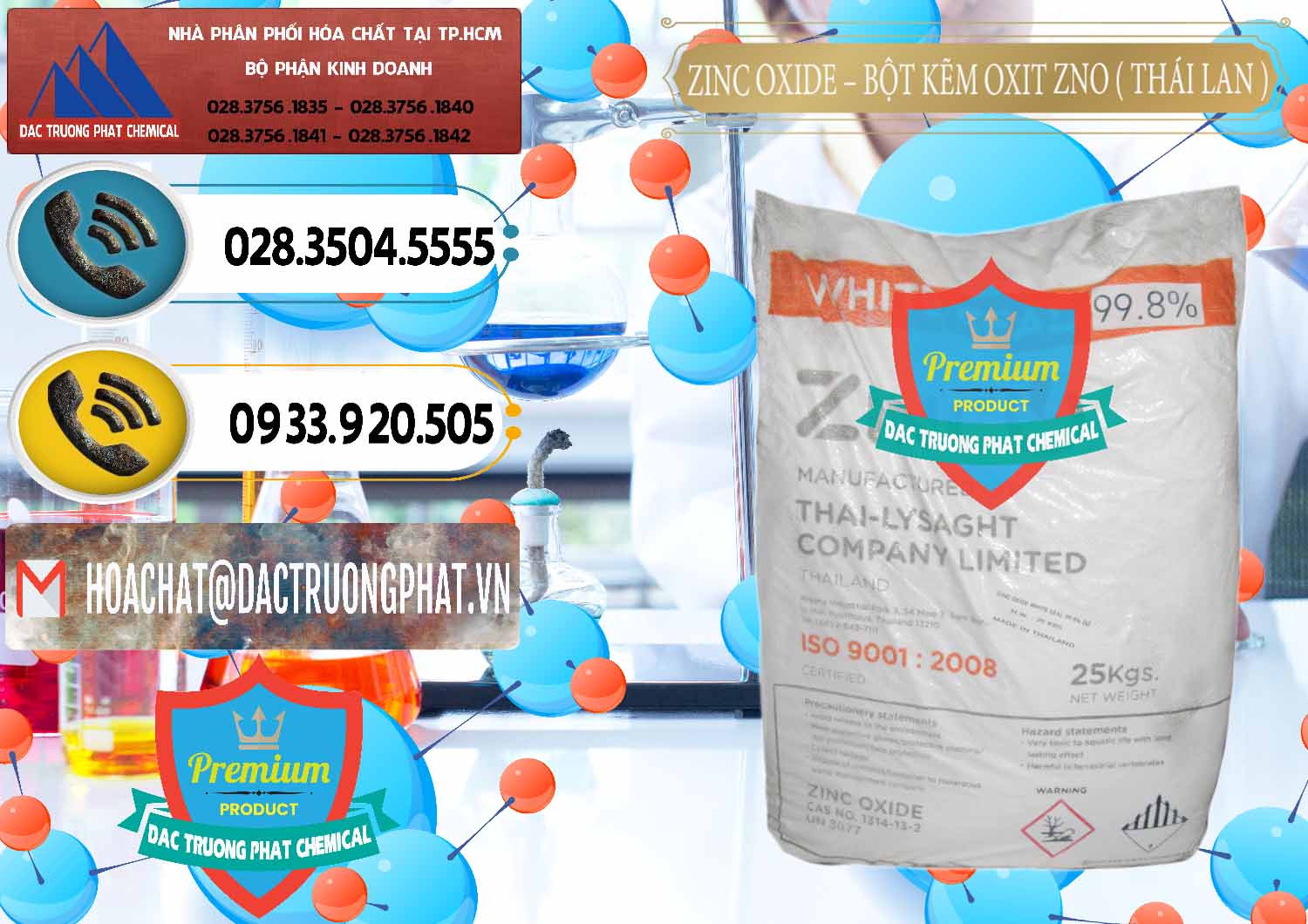 Cty cung cấp - bán Zinc Oxide - Bột Kẽm Oxit ZNO Thái Lan Thailand - 0181 - Chuyên kinh doanh và phân phối hóa chất tại TP.HCM - hoachatdetnhuom.vn