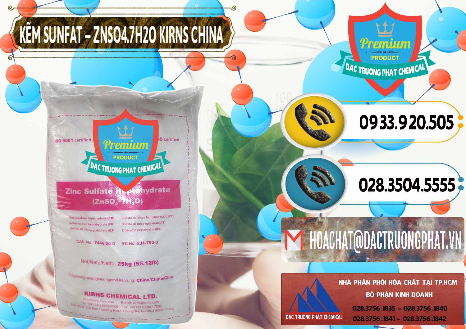 Công ty cung ứng ( bán ) Kẽm Sunfat – ZNSO4.7H2O Kirns Trung Quốc China - 0089 - Nơi chuyên phân phối & nhập khẩu hóa chất tại TP.HCM - hoachatdetnhuom.vn