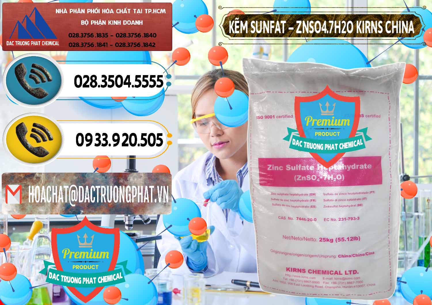 Cty kinh doanh & bán Kẽm Sunfat – ZNSO4.7H2O Kirns Trung Quốc China - 0089 - Công ty phân phối và cung ứng hóa chất tại TP.HCM - hoachatdetnhuom.vn