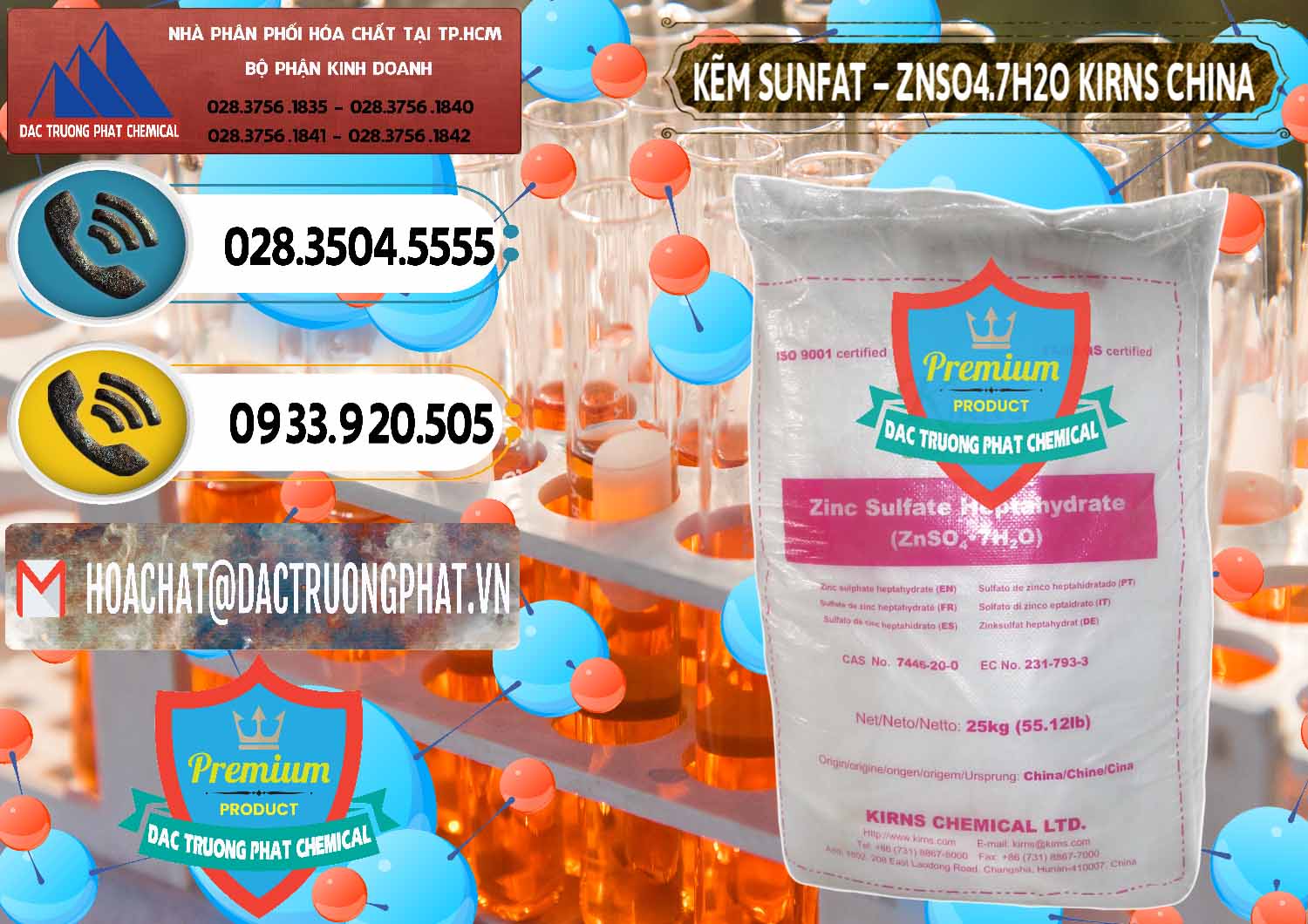 Chuyên kinh doanh - bán Kẽm Sunfat – ZNSO4.7H2O Kirns Trung Quốc China - 0089 - Chuyên cung cấp - phân phối hóa chất tại TP.HCM - hoachatdetnhuom.vn