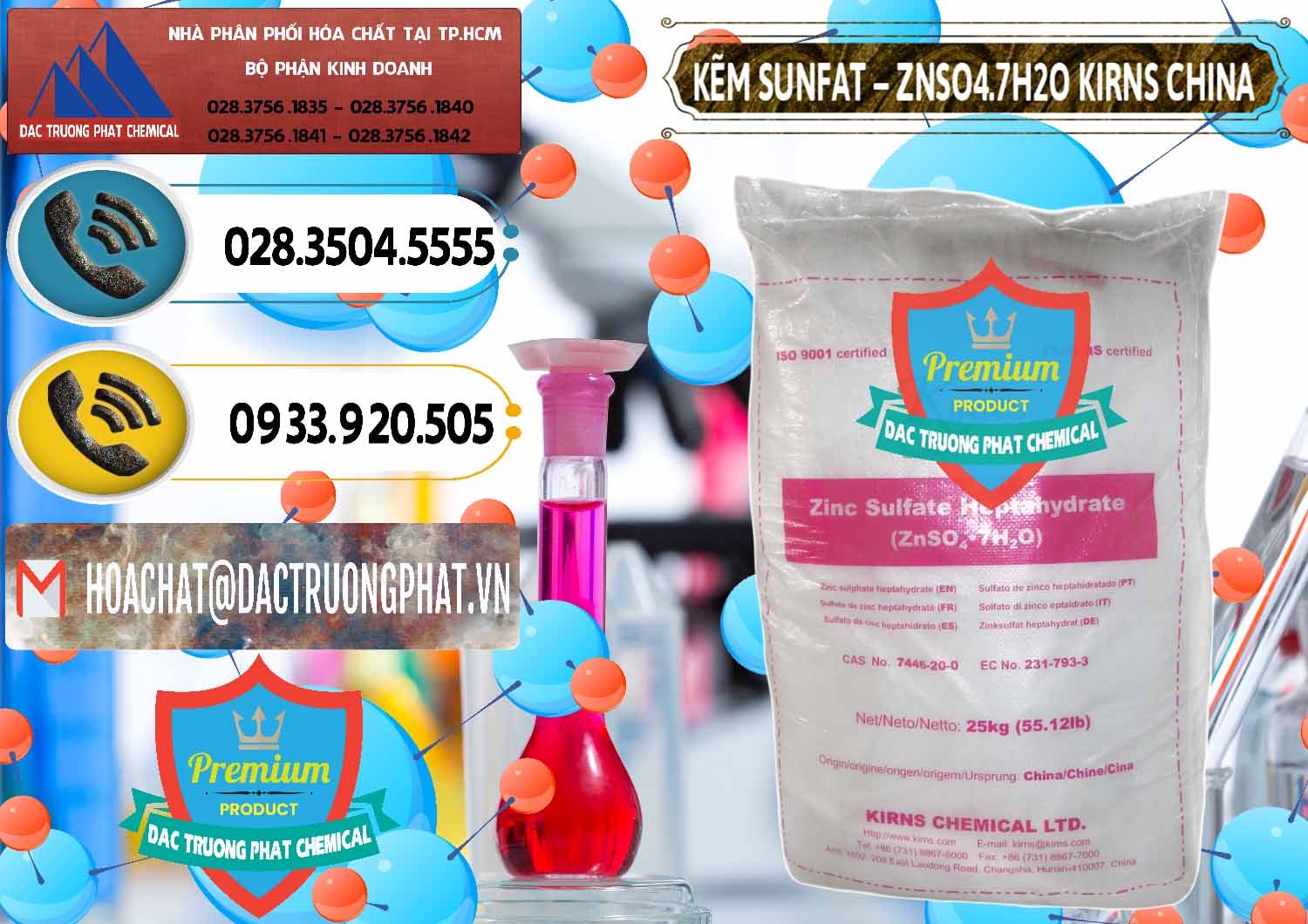 Cty chuyên bán và cung ứng Kẽm Sunfat – ZNSO4.7H2O Kirns Trung Quốc China - 0089 - Cung cấp & bán hóa chất tại TP.HCM - hoachatdetnhuom.vn