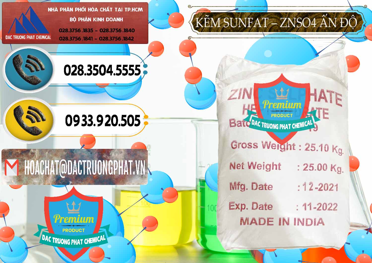 Nhà cung ứng và bán Kẽm Sunfat – ZNSO4.7H2O Ấn Độ India - 0417 - Cty chuyên kinh doanh _ phân phối hóa chất tại TP.HCM - hoachatdetnhuom.vn