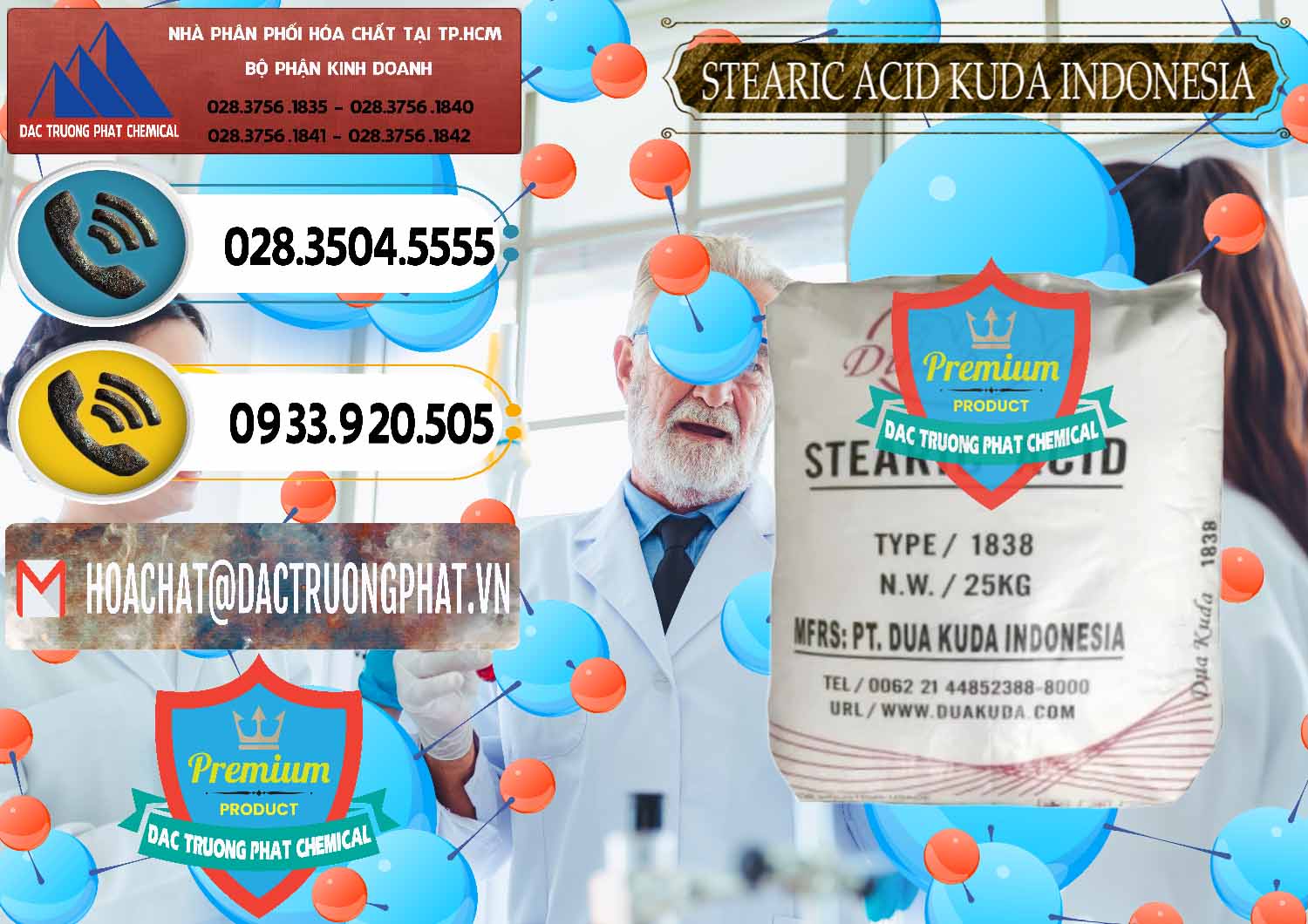 Đơn vị chuyên cung ứng & bán Axit Stearic - Stearic Acid Dua Kuda Indonesia - 0388 - Cty chuyên phân phối & kinh doanh hóa chất tại TP.HCM - hoachatdetnhuom.vn