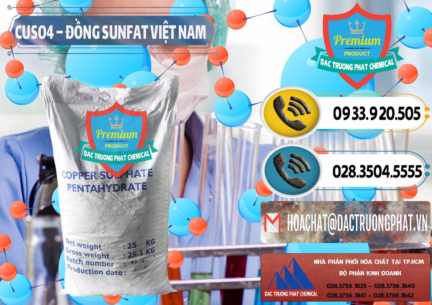 Nơi chuyên kinh doanh ( cung cấp ) CuSO4 – Đồng Sunfat Dạng Bột Việt Nam - 0196 - Nơi cung cấp _ kinh doanh hóa chất tại TP.HCM - hoachatdetnhuom.vn