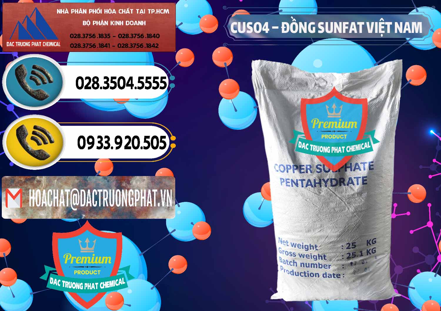 Cty cung cấp & bán CuSO4 – Đồng Sunfat Dạng Bột Việt Nam - 0196 - Nơi cung cấp và bán hóa chất tại TP.HCM - hoachatdetnhuom.vn