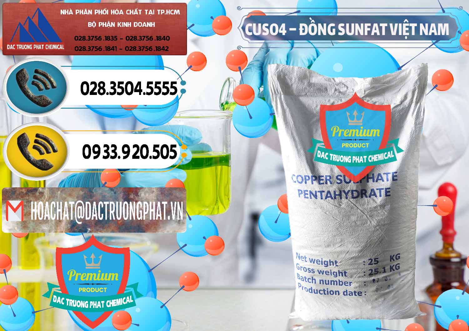 Đơn vị chuyên phân phối và bán CuSO4 – Đồng Sunfat Dạng Bột Việt Nam - 0196 - Nơi bán và phân phối hóa chất tại TP.HCM - hoachatdetnhuom.vn