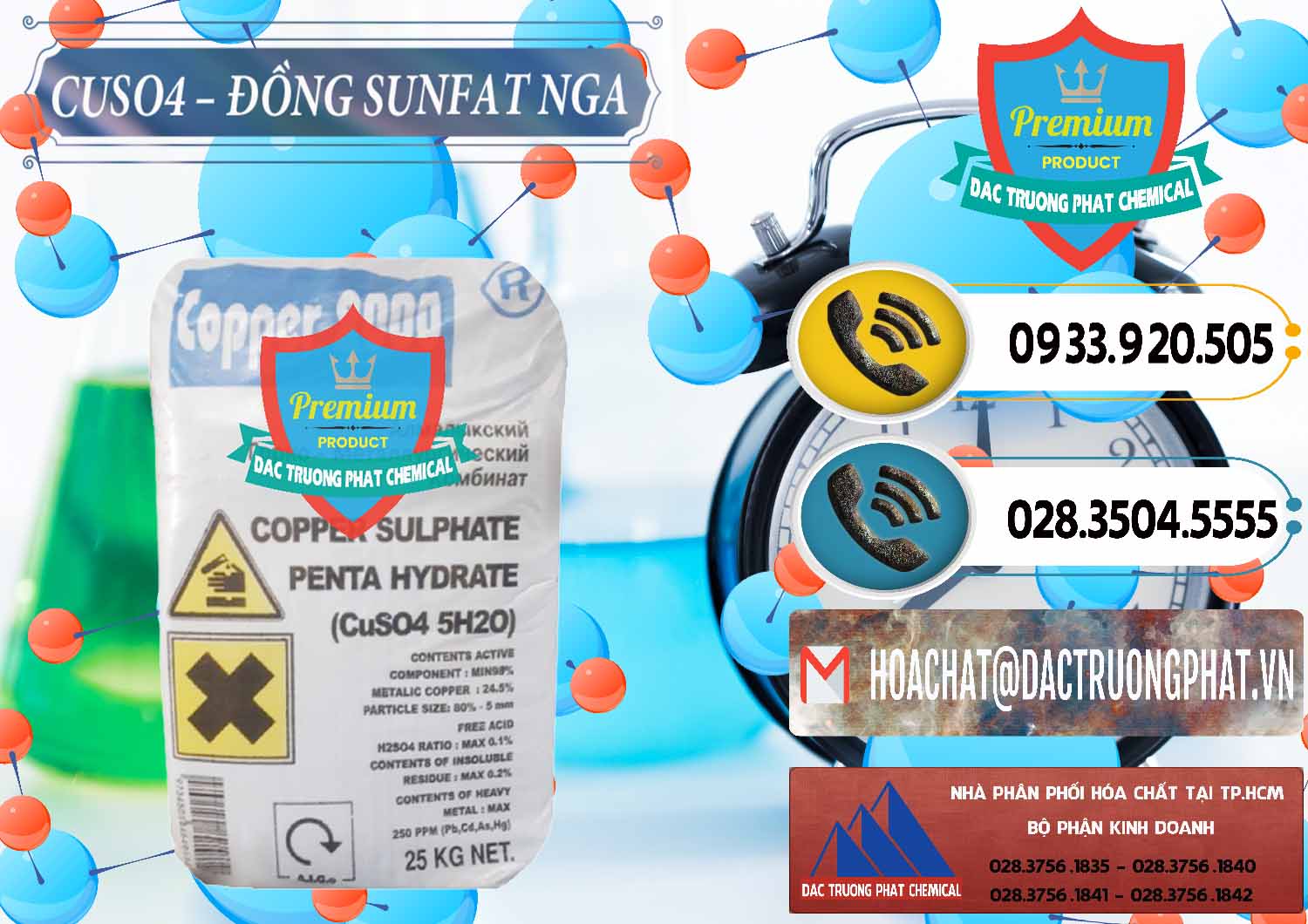 Cty bán - phân phối CuSO4 – Đồng Sunfat Nga Russia - 0480 - Đơn vị chuyên kinh doanh ( cung cấp ) hóa chất tại TP.HCM - hoachatdetnhuom.vn
