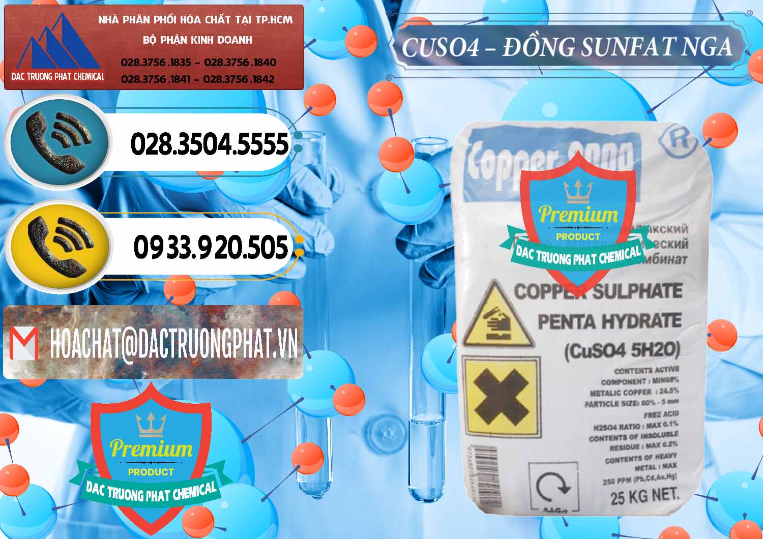 Chuyên bán _ phân phối CuSO4 – Đồng Sunfat Nga Russia - 0480 - Công ty kinh doanh và cung cấp hóa chất tại TP.HCM - hoachatdetnhuom.vn