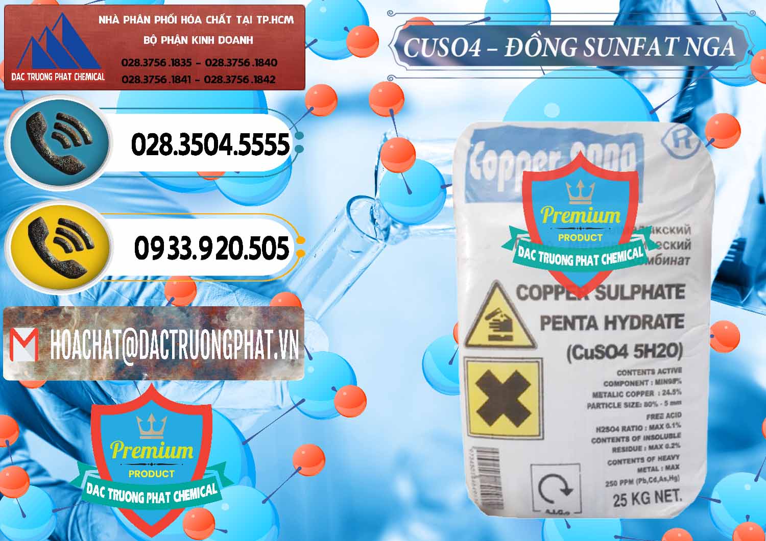 Công ty chuyên bán & cung cấp CuSO4 – Đồng Sunfat Nga Russia - 0480 - Nơi nhập khẩu _ phân phối hóa chất tại TP.HCM - hoachatdetnhuom.vn