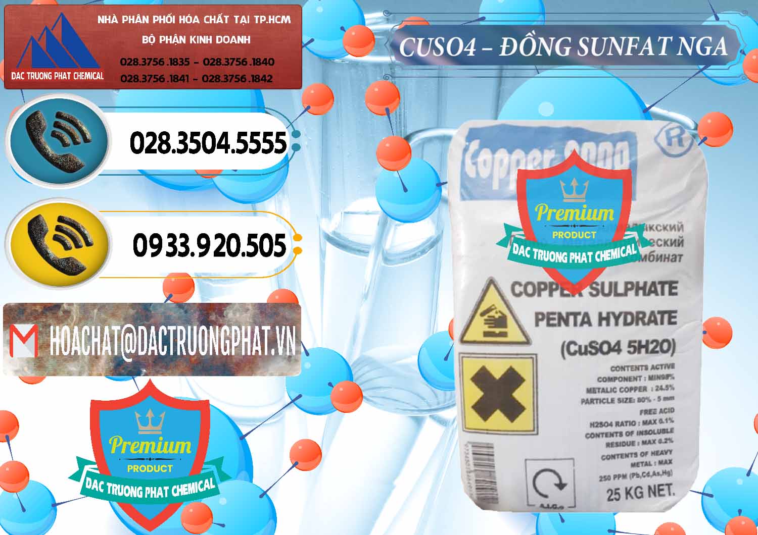Đơn vị chuyên bán và cung ứng CuSO4 – Đồng Sunfat Nga Russia - 0480 - Cung cấp _ nhập khẩu hóa chất tại TP.HCM - hoachatdetnhuom.vn