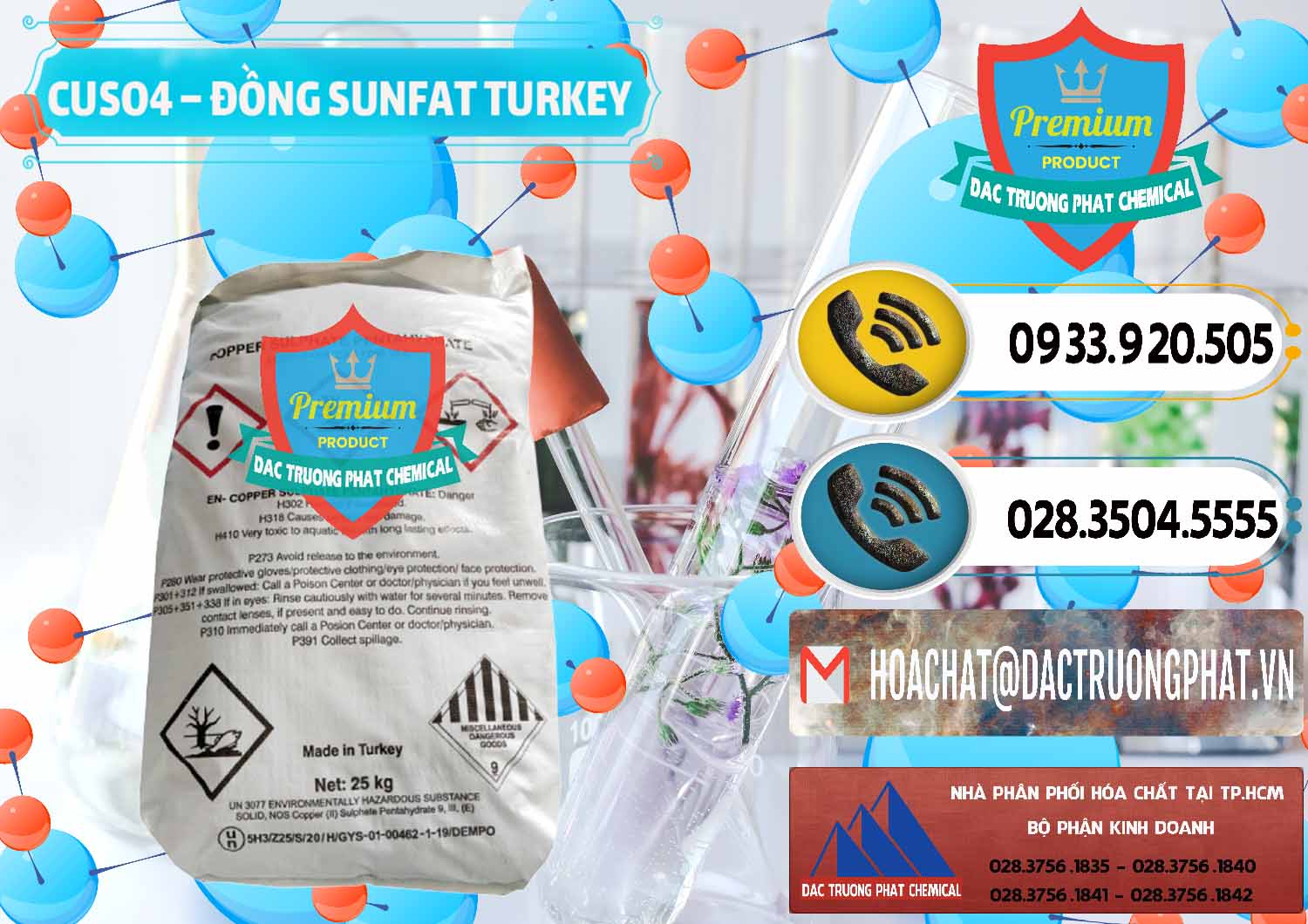 Cty chuyên bán và cung cấp CuSO4 – Đồng Sunfat Thổ Nhĩ Kỳ Turkey - 0481 - Phân phối ( nhập khẩu ) hóa chất tại TP.HCM - hoachatdetnhuom.vn