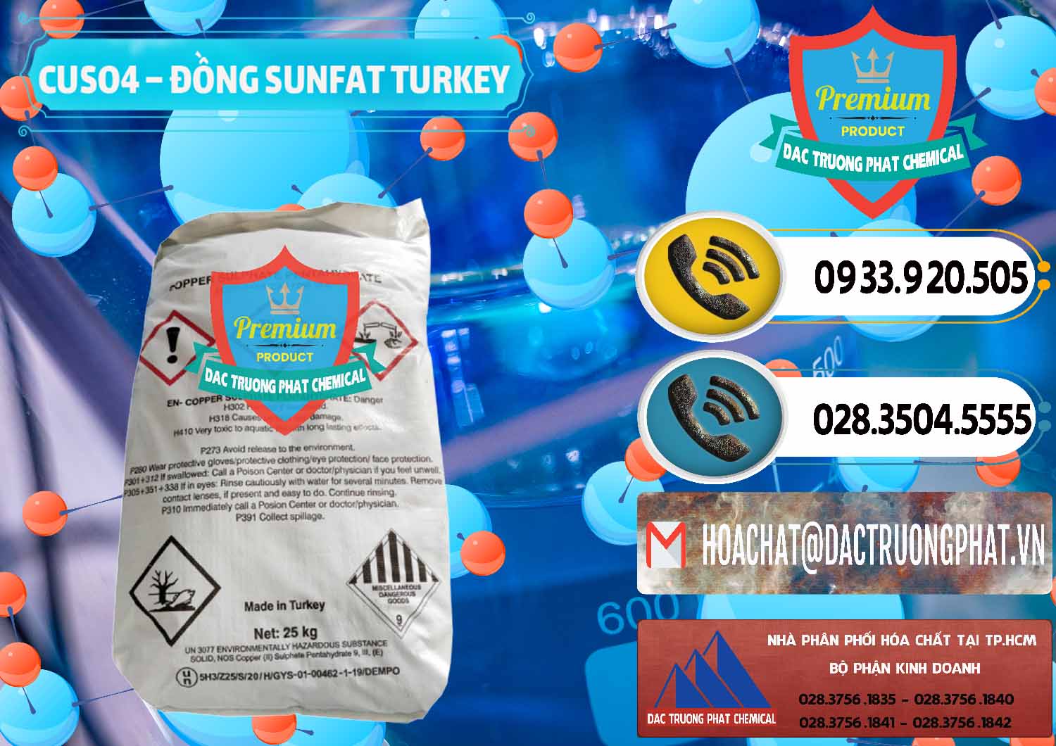 Chuyên bán - cung ứng CuSO4 – Đồng Sunfat Thổ Nhĩ Kỳ Turkey - 0481 - Công ty cung cấp & kinh doanh hóa chất tại TP.HCM - hoachatdetnhuom.vn