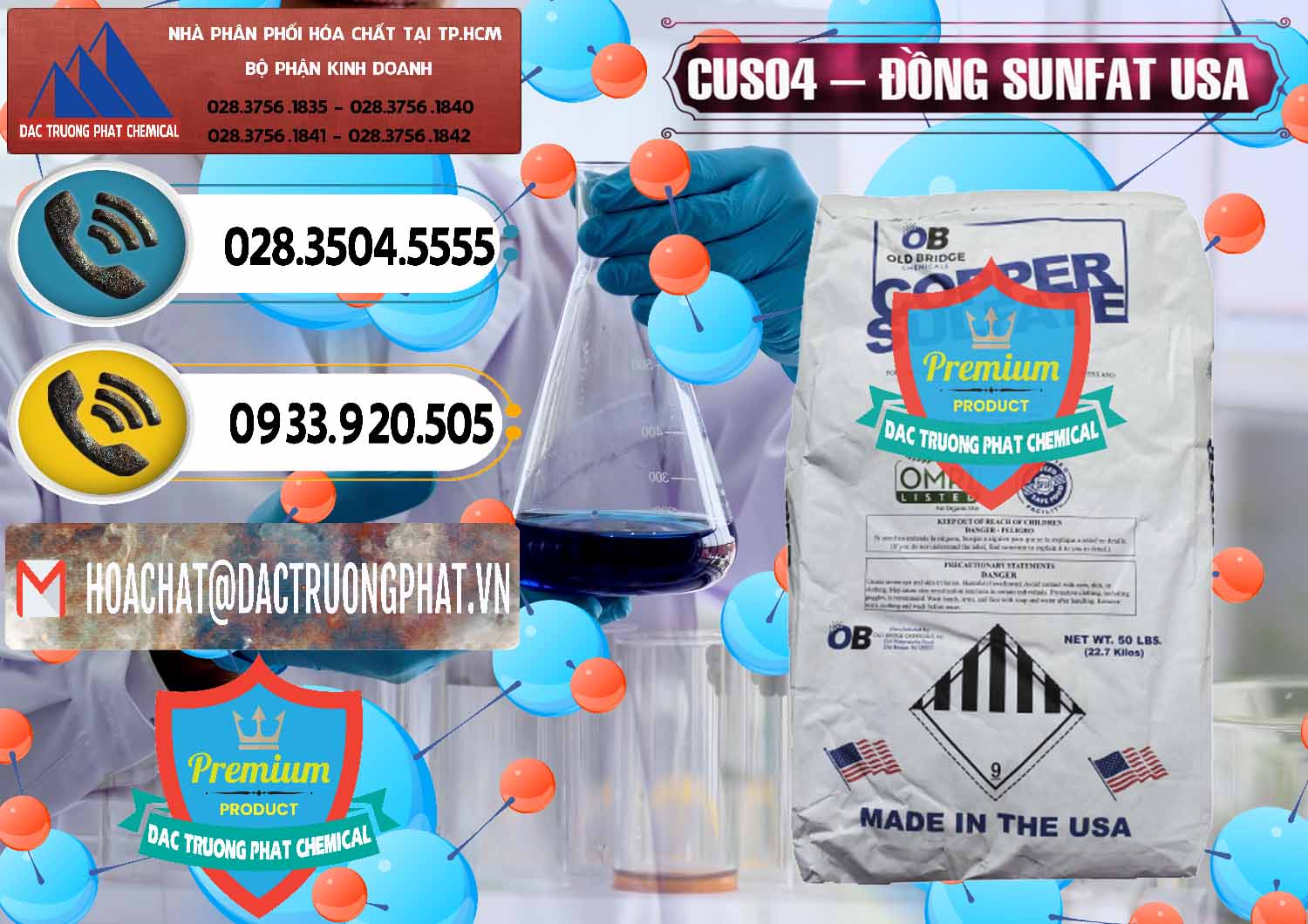 Bán và cung ứng CuSO4 – Đồng Sunfat Mỹ USA - 0479 - Nơi phân phối _ cung cấp hóa chất tại TP.HCM - hoachatdetnhuom.vn