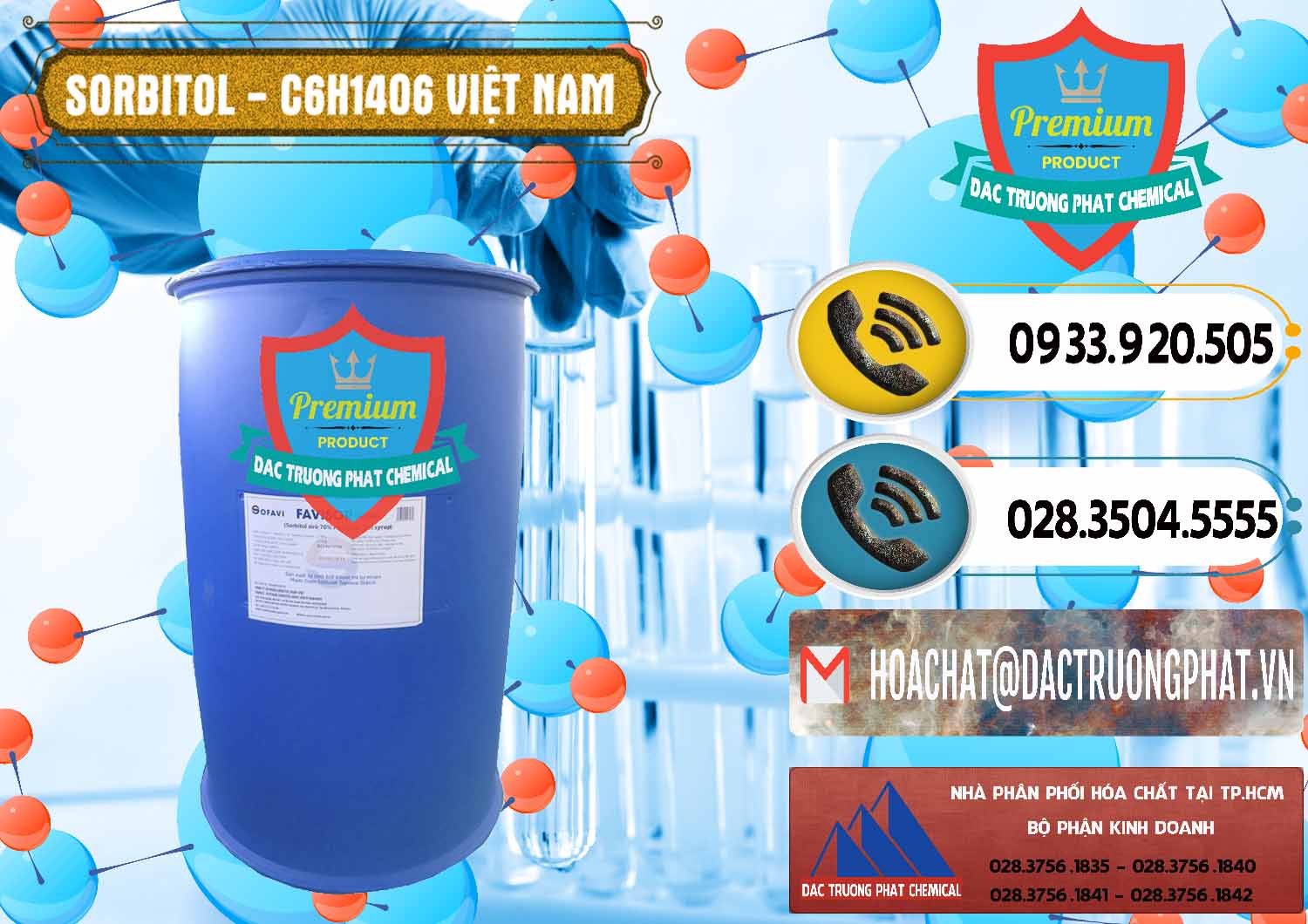 Nơi cung cấp ( phân phối ) Sorbitol - C6H14O6 Lỏng 70% Food Grade Việt Nam - 0438 - Cty chuyên phân phối và bán hóa chất tại TP.HCM - hoachatdetnhuom.vn