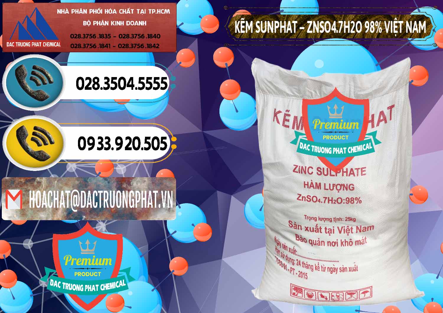 Nhà cung cấp - kinh doanh Kẽm Sunfat – ZNSO4.7H2O Việt Nam - 0189 - Đơn vị chuyên kinh doanh ( cung cấp ) hóa chất tại TP.HCM - hoachatdetnhuom.vn